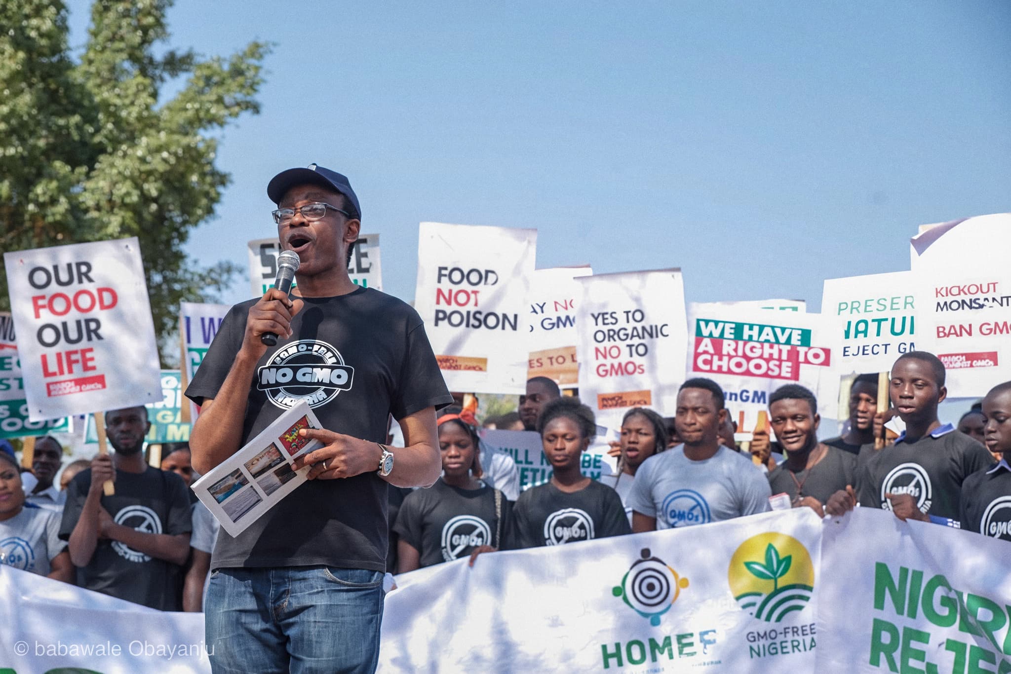 HOMEF team at a rally against GMOs